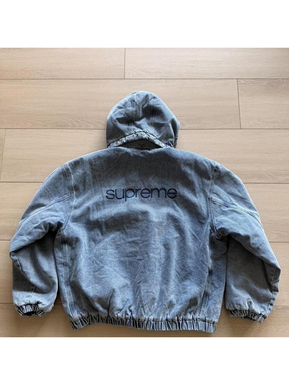 Supreme Men's Blue and Grey Jacket